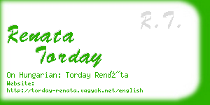 renata torday business card